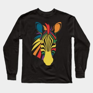 Color Zebra Long Sleeve T-Shirt